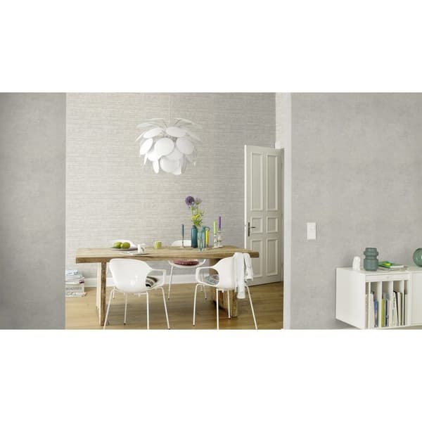 Rasch Factory V 315141 V non-tissé Uni 10,05 x 0,53 m Silver Grå silver