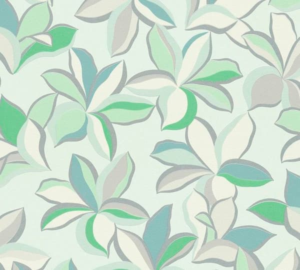 A.S. Creation Turnowsky Hus 389083 Non-woven tapeter Blommor 10.05 x 0.53 m Grön