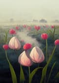 Miniatyrbild 3 av 3: Fototapet 2523N-81 Digital tryck Blommor Floral 1,5 x 2,7 m Erismann Zooom Rosa