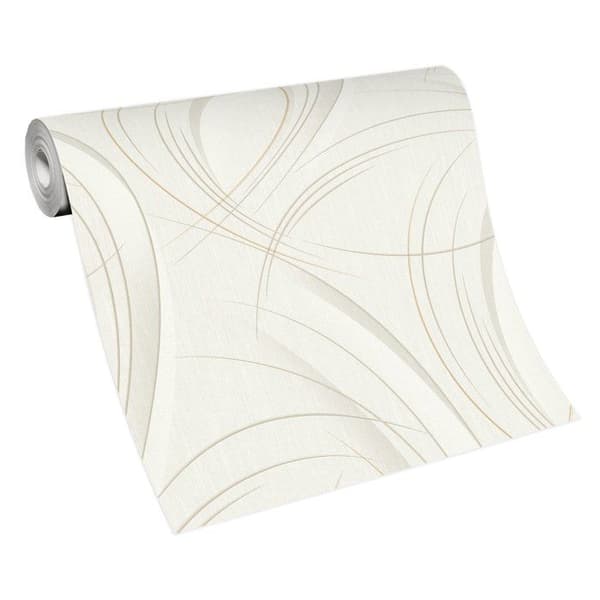 Vävt tapet 10218-31 Tapet med vågiga ränder 0.53 x 10.05 m Erismann GMK - Fashion For Walls grå