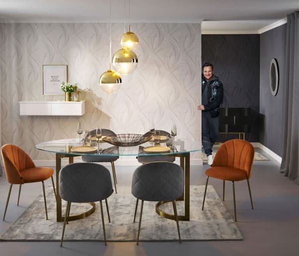 Vävt tapet 10218-31 Tapet med vågiga ränder 0.53 x 10.05 m Erismann GMK - Fashion For Walls grå
