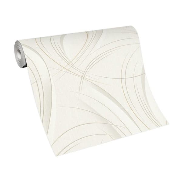 Vävt tapet 10218-31 Tapet med vågiga ränder 0.53 x 10.05 m Erismann GMK - Fashion For Walls grå
