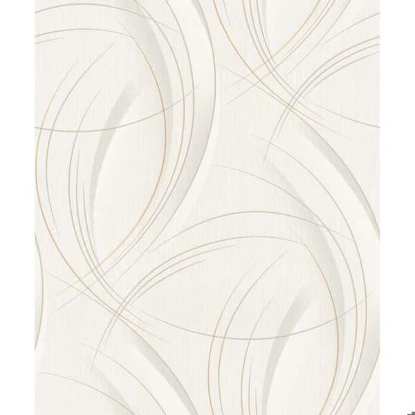 Vävt tapet 10218-31 Tapet med vågiga ränder 0.53 x 10.05 m Erismann GMK - Fashion For Walls grå
