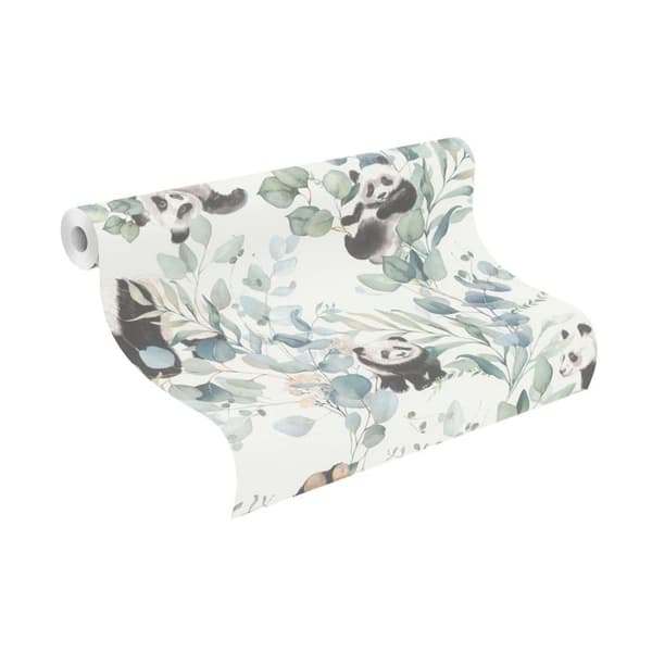 tapet non-woven 301144 tapet barnrum 53 x 1005 cm Rasch Kids World vit svart grön