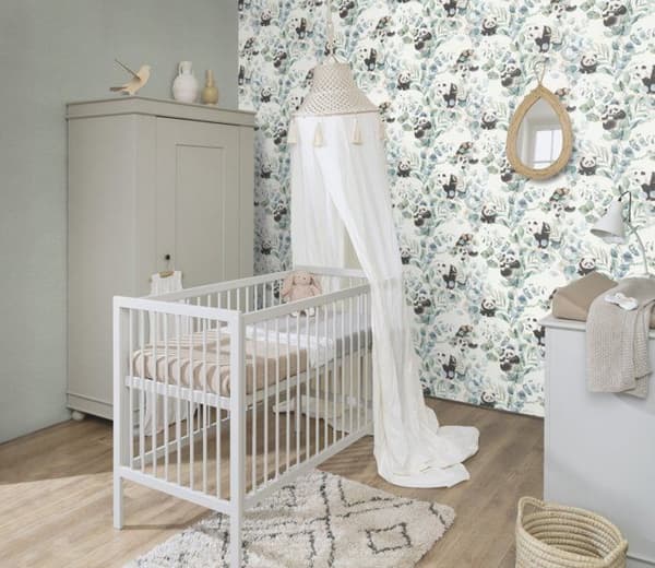 tapet non-woven 301144 tapet barnrum 53 x 1005 cm Rasch Kids World vit svart grön
