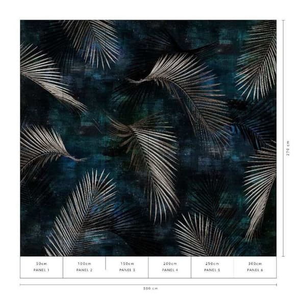 Fototapet 2243-25 digitaltryck träd blad 3 x 2.7 m Erismann Art Edition blå