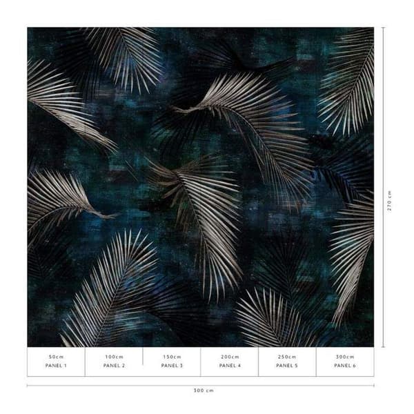 Fototapet 2243-25 digitaltryck träd blad 3 x 2.7 m Erismann Art Edition blå