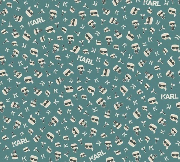 A.S. Creation Karl Lagerfeld 378436 tapet non-woven 3D 0.53 m x 10.05 m grön