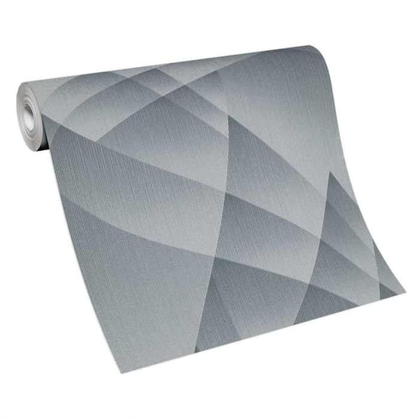 Tapet non-woven 10374-29 Grafiskt tapet 0,53 x 10,05 m Erismann Fashion for Walls silverfärgad