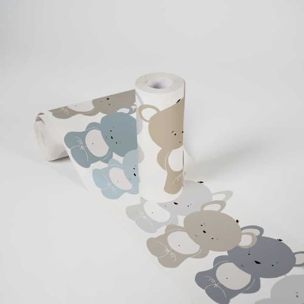 A.S. Création CuteBears blå 403738 tapet barnrum 5 x 1.55 m brun vardagsrum sovrum kontor