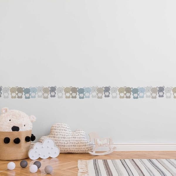 A.S. Création CuteBears blå 403738 tapet barnrum 5 x 1.55 m brun vardagsrum sovrum kontor