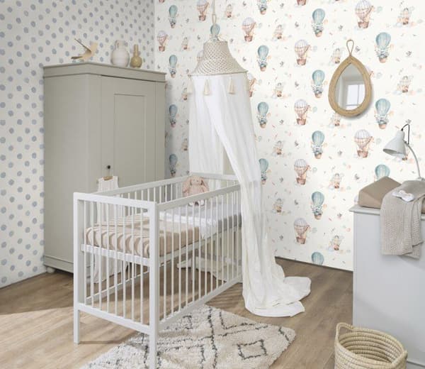 tapet non-woven 300512 tapet barnrum 53 x 1005 cm Rasch Kids World turkos brunt beige