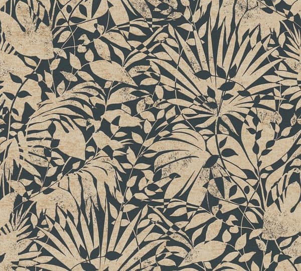 Tapet - A.S. CREATION - Stilens Kamp (The BOS) - Vit - Naturmotiv - Metallisk - Dschungel