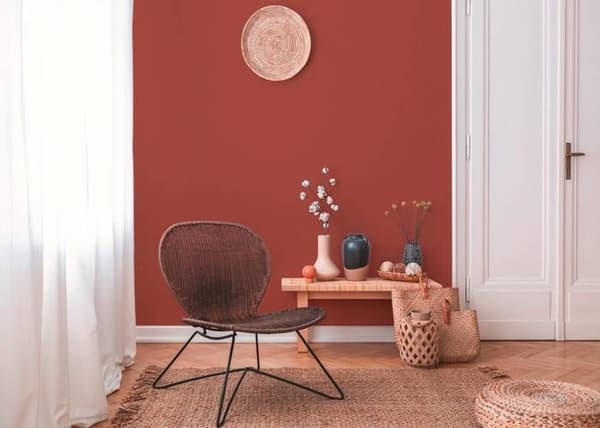 A.S. Creation Etnisk Ursprung 371785 oklädd tapet enfärgad 0.53 m x 10.05 m röd
