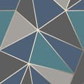 Miniatyrbild 1 av 2: Tapet - Apex - Geometriska mönster - Aqua, marinblå, grå - Matt finish - Non-woven