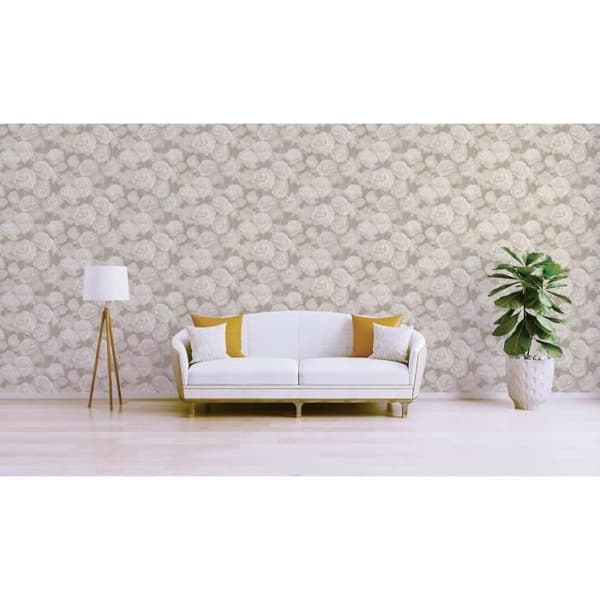 Tapet Rosor Valentin M1-No.378 | Non-woven tapet | Beige | Kräm | Blomster tapet | Blommig
