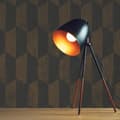 Miniatyrbild 1 av 4: Optisk 3D-tapet Tommaso M1-No.3470 | Non-woven tapet | Svart | Brons | Grafisk | Modern | Geometrisk