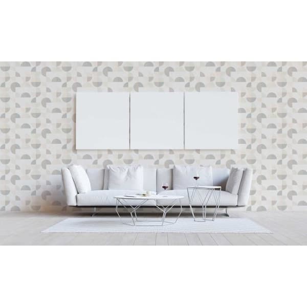 Grafiskt tapet Roberto M1-No.2740 | Non-woven tapet | Grå | Rosa | Geometrisk | Punkter