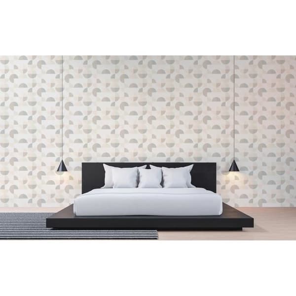 Grafiskt tapet Roberto M1-No.2740 | Non-woven tapet | Grå | Rosa | Geometrisk | Punkter