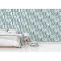 Miniatyrbild 2 av 4: Grafiskt tapet Noan M1-No.470 | Non-woven tapet | Blå | Vit | Geometrisk