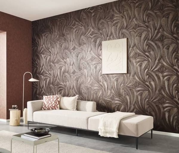 Non-woven tapet 10476-48 Tapet Blommor Floral 0,53 x 10,05 m Erismann Elysium brun