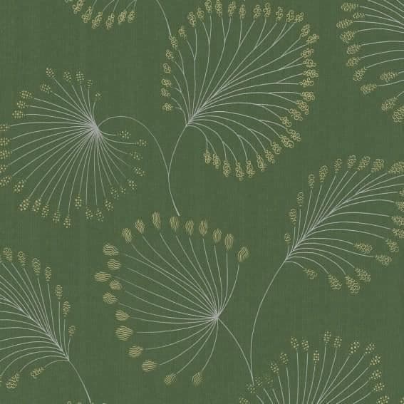 A.S. Creation Alpha 333711 non-woven tapet blommigt 0.53 m x 10.05 m grön