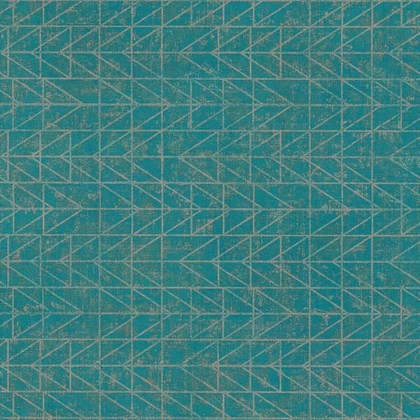 Grafiskt tapet Noan M1-No.2897 | Non-woven tapet | Petrol | Guld | Geometrisk | Modern