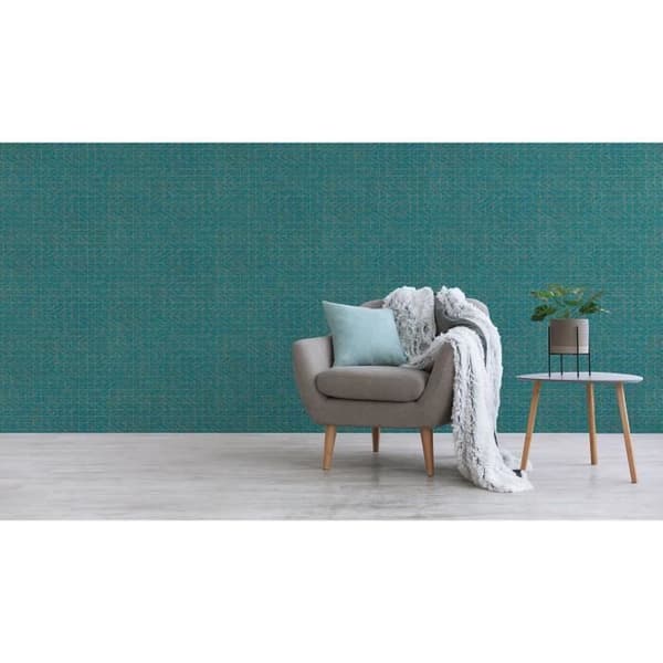 Grafiskt tapet Noan M1-No.2897 | Non-woven tapet | Petrol | Guld | Geometrisk | Modern