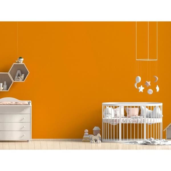 Enfärgad tapet M1-No.2608 | Non-woven tapet | Orange | Enfärgad