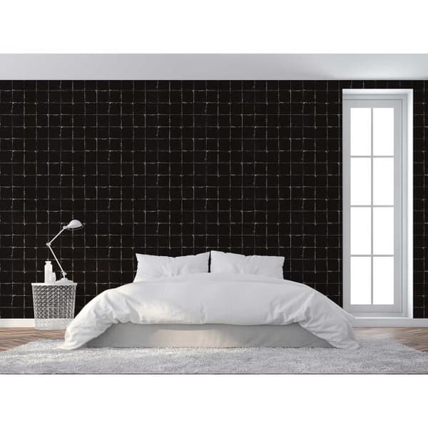Grafiskt tapet Roberto M1-No.2703 | Non-woven tapet | Svart | Beige | Geometrisk