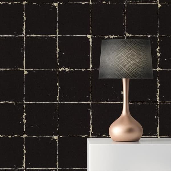 Grafiskt tapet Roberto M1-No.2703 | Non-woven tapet | Svart | Beige | Geometrisk