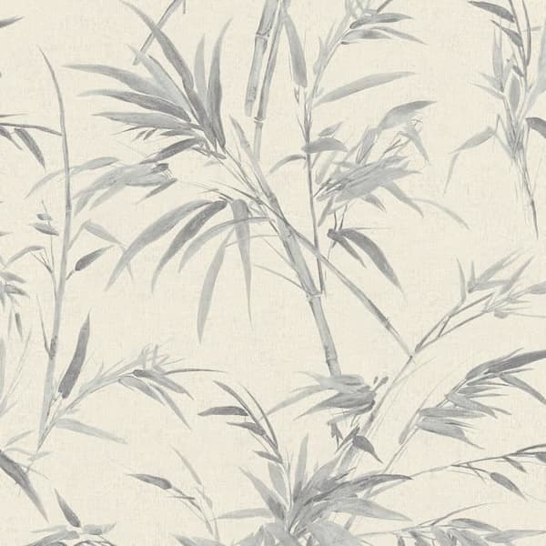 Jungeltapet Matilde M1-No.3056 | Non-vävd tapet | Grå | Jungeloptik | Botanisk | Palmer