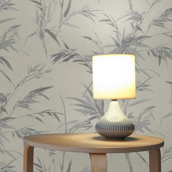 Jungeltapet Matilde M1-No.3056 | Non-vävd tapet | Grå | Jungeloptik | Botanisk | Palmer