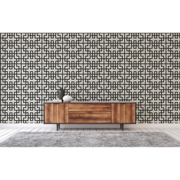 Grafiskt tapet Noan M1-No.3092 | Non-woven tapet | Svart | Vit | Geometrisk | Modern