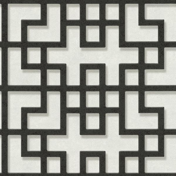 Grafiskt tapet Noan M1-No.3092 | Non-woven tapet | Svart | Vit | Geometrisk | Modern