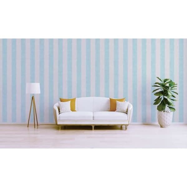 Tapet randigt Lucca M1-No.240 | Non-woven tapet | Blå | Grå | Randig tapet