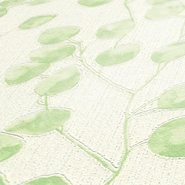 Tapet blommor Carlos M1-No.1320 | Non-woven tapet | Grön | Vit | Blommig | Natur