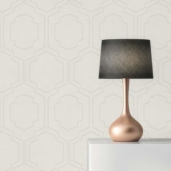 Grafisk tapet Tino M1-No.1678 | Vinyltapet | Creme | Metallisk | Geometrisk | Moderne
