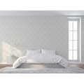 Miniatyrbild 3 av 4: Grafiskt tapet Roberto M1-No.2566 | Non-woven tapet | Vit | Silver | Geometrisk | Modern