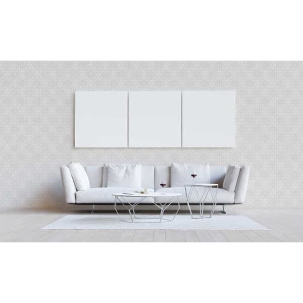 Grafiskt tapet Roberto M1-No.2566 | Non-woven tapet | Vit | Silver | Geometrisk | Modern