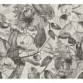 Miniatyrbild 3 av 3: Papper tapet blommor Lenni M1-No.1484 | Non-woven tapet | Grå | Svart | Natur | Blommig