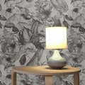 Miniatyrbild 1 av 3: Papper tapet blommor Lenni M1-No.1484 | Non-woven tapet | Grå | Svart | Natur | Blommig
