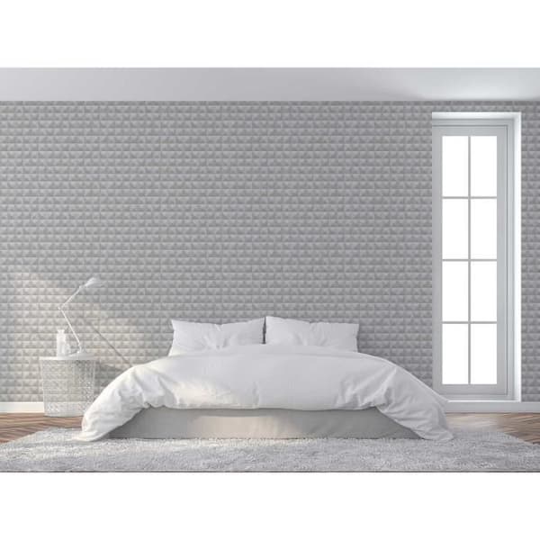Grafiskt tapet Roberto M1-No.2660 | Non-woven tapet | Grå | Geometrisk | Optisk 3D | Grafisk