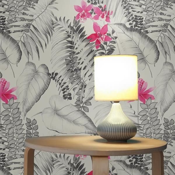 Tapet blommor Valentin M1-No.2978 | Non-woven tapet | Grå | Rosa | Blommig | Natur