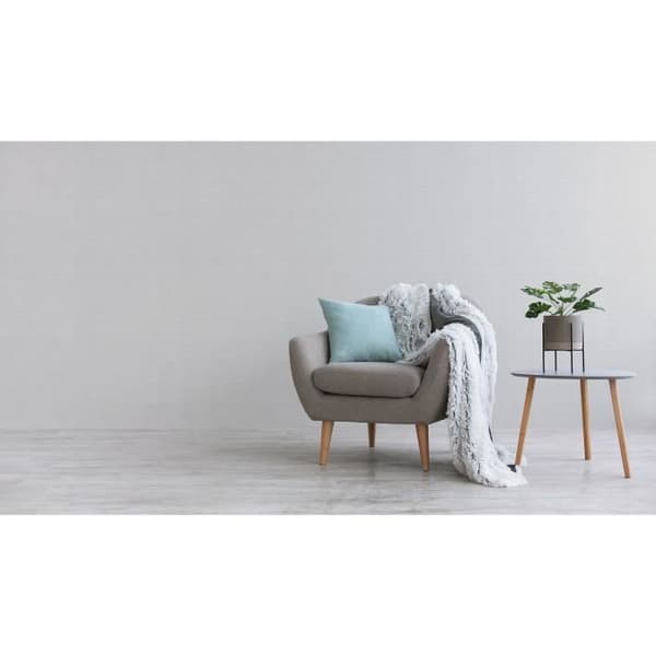Enkel färg tapet M1-No.3614 | Non-woven tapet | Vit | Enfärgad