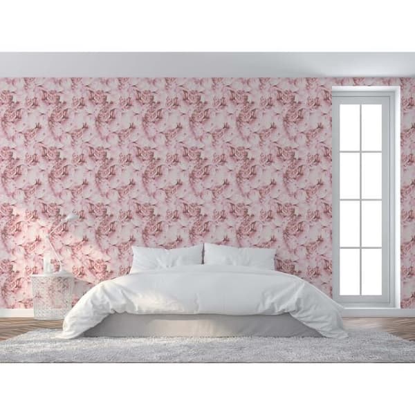 Tapet blommor Valentin M1-No.374 | Non-woven tapet | Rosa | Blommig tapet | Tapet med blommor | Natur