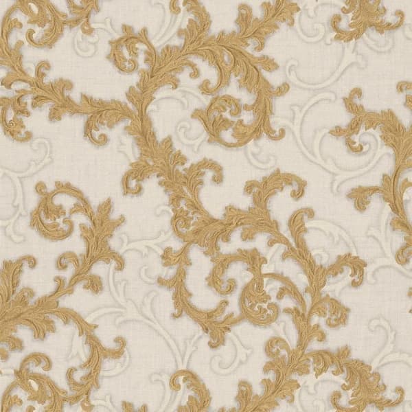 Barocktapet Jacopo M1-No.921 | Non-woven tapet | Guld | Grå | Designer tapet