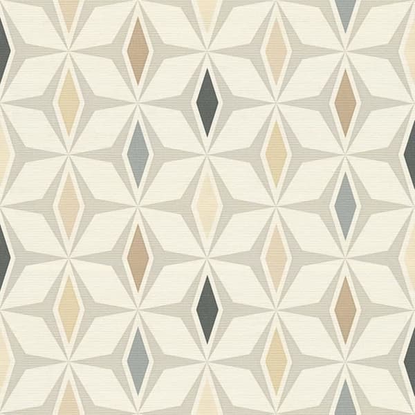 Retro tapet Roberto M1-No.34 | Non-vävt tapet | Grå | Brun | Geometrisk | Grafisk