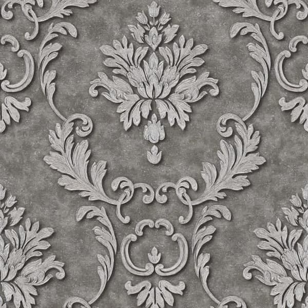 Barocktapet Jacopo M1-No.2293 | Non-woven tapet | Silver | Grå | Ornament | Klassisk