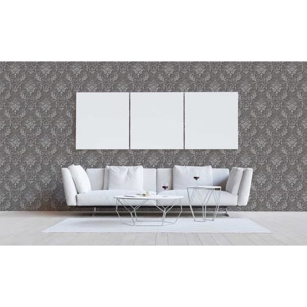 Barocktapet Jacopo M1-No.2293 | Non-woven tapet | Silver | Grå | Ornament | Klassisk